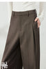 Women's Wide Leg Suit Pants Fall Drapey Seam Detail Tailored Office