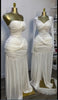 Women Stacked Ruched Draped High Split Pleated Maxi Long Bodycon Dress Holiday Birthday Club Party Evening Dresses