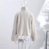 Solid Faux Suede Jackets Women's Stand Collar Full Sleeves Zip Cropped Coat Autumn Winter Lady Casual Outerwear
