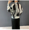 Spring Pleated Women's Lightweight Jacket Lapel Single Breasted Jacket Niche Chic Print Casual Top 2DB6159