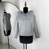 Slim Knit Cardigan Hoodies Women Autumn Solid Long Sleeve Sweater Coats Winter Street Vintage Basic Hoodie