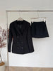 Korean Style Elegant Women 3 Piece Set Slim Blazer Coat + Design Blouse + Mini Skirt Y2k Harajuku Retro Outfits
