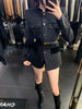Women Patchwork Blazer Coat Autumn Long Sleeve Casual Single-breasted Suit Coat Elegant Office Waist Ladies Tops
