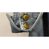 Women's Long-Sleeve Denim Dress Stylish Button-Down Irregular Hem Design Retro Elegant Casual Daily Dresses For Woman