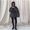 Solid Quilted Cotton Coat Women's Turtleneck Lace-up Full Sleeve Warm Jacket Autumn Winter Lady Commuter Outwear