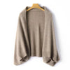 Wool Cape Draped Over Women's Knitted Warm Jacke Dual-purpose Scarf for Autumn and Winter