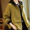 Hooded Casual Coat Women High End Mother Jacket Autumn Winter Korean Patchwork Outwear With Short Zipper Basic Coat
