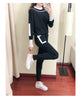 Autumn Runway 2 Pieces Set Knitted Long Sleeve Pullovers Sweater Casual Patchwork Women Tops and Pants Suits Spring