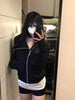 Faux Fur American Vintage Coats with Hooded Women's Y2K Sweatshirts Gothic Harajuku Subculture Punk Emo Sweatshirts and Jacket