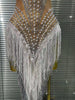 White Golden Color Women Sexy Off the Shoulder Shining Sequins Beading Bodycon Mid-calf Dress Birthday Photoshoot Stage Wear