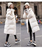 Down Cotton Jacket Women's Winter Clothing Korean Loose Cotton-Padded Coat Casual Long Overcoat Thick Warm Hooded Parka