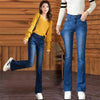 Winter Vintage Velvet Flare Jeans Warm Plush Lined Skinny Vaqueros Casual High Waist Womens Denim Pants Thicken Bell-bottoms
