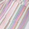 Colorful Striped Jeans Women's Long Pants Female High Street Low-waisted Pockets Denim Trousers Women's Holiday Outwear