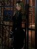 Ruffled Knit Dress Women Autumn Ribbed Contrast Long Sleeve High Waist Lapel Gown Dress Knitwear Ladies Maxi Dress