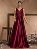 Elegant Sequins Evening Dress For Women Deep V-neck Satin Prom Party Green Dress Floor Length Blue Formal Gowns
