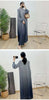 Prom Dress For Women Gradient Long Sleeves Maxi Pleated Print Dresses Spring Female Clothing 2DA3612