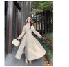 Winter Long Wool & Blends Coat for Women Chic Elegant Womans Clothing Skirted Woolen Overcoat
