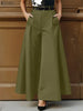 Stylish Women's Wide Leg Pants Elegant High Waist Loose Solid Color Trousers Autumn Commuting Streetwear S-3XL