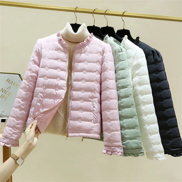 Women Jacket Autumn Winter Korean Loose Lightweight Casual Warm Down Cotton parkas Female Outwear Overcoat Lady Tops