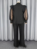Elegant Two Pieces Set Half High Neck Bow Puff Sheer Sleeve Beading RufflesTops Wide Leg Pants Office Lady Party Outfits