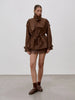 Chic Stand Collar Lace Up Trench Coat Women Long Sleeves Single Breasted Short Windbreaker Spring Lady Daily Street Jacket