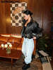 Women's Black Faux Leather Cropped Moto Jacket Asymmetric Zip PU Biker Coat Female Autumn Vintage Punk Outerwear