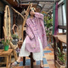 Spring Retro Print Ramie Loose Women Thin Wind Coats Leisure Long Trench Vintage Chinese Style Coat