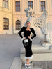 Full Sleeve Lace Patchwork Velvet Maxi Dress Women Elegant Stand Collar Puffed Slim Long Sexy Gowns Lady Evening Dinner Dresses