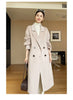 Notch Lapel Wool Coat Drop-Shoulder Women 100% Wool Loose Overcoat Double-Layers Autumn Winter Long Jacket Thick Trench Coat #24