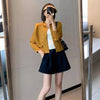 Style High‑Quality Women Pleated Blazer, Lapel Single Button Short Long‑Sleeve Coat, Casual Elegant Outerwear