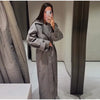 Women Casual Plaid Windbreaker Turn-down Collar Long Sleeve Belt Waist Jacket Spring High Street Lady Commute Coat