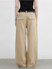 Women Jeans Solid Loose Casual Split Wide Leg Denim Pant Workwear Female Trousers Spring Autumn