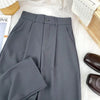 Fall Spring Black Suit Haren Pants Women Elastic High Waist Casual Trousers Woman Korean Style Solid Office Pant