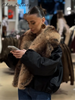 Women's Warm Faux Fur Spliced Cotton Coats Loose Lapel Long Sleeve Pockets Thicken Jacket Winter Lady Chic Outwear