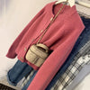 Spring Autumn Vintage Versatile Lazy Women Cardigan Sweater Coat Loose Korean Female Knitted Sweater Jacket Ladies Tops
