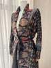 Pleated Print Foldable Collar Women's Long Sleeve Trench Coat Winter Original Design Cardigan Coat