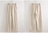 Thick Warm Straight Pants For Women Office Brown Wide Leg Trousers High Waist Women's Loose Pants For Ladies Spring