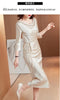 Heavy Mulberry Silk Satin Party Dress Long Sleeve Dress Women's Evening Dress