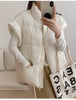 Autumn Winter Simplicity Comfortable Women's Cotton Vest Temperament Versatile Ladies Down Cotton Waistcoat Jackets