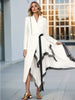 Women's Blazer Skew Collar Asymmetric Pleating Mesh Spliced Slim Designer Suit Jackets Autumn Tide 7AB4740