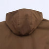 Women's Hooded Short Trench Coat in Olive Green, Brown, and Black, Double-Breasted with Pocket Details, Casual Jacket