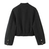 Women Autumn Elegant Bomber Jacket Loose Versatile Single-Breasted Pocket Casual Jacket Woman Street Style Short Coat