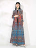 Niche Printed Windbreaker Women's Loose Oversized Long Sleeved Pleated Trench Cardigan Long Coat 2DB2481