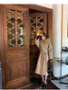 French Lazy Autumn Winter Hooded Double Faced Cashmere Coat Mid Length Real Fox Fur Collar Wool Warm Coat Women