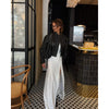 Sexy High Collar Cropped Leather Top Women Stylish Long Sleeve Round Neck Slim Black Short Coats Lady Party Club Wear