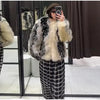 Retro Faux Fur Short Coat Women Elegant Casual Plush Lapel Single Breasted Coats Female Winter Classic Chic Street Outwear
