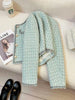 Coarse Tweed Small Fragrant Style Short Coat Women's Spring Autumn Round Neck Socialite Jacket Casual Top