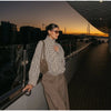 Checkered Women Short Trench Coat Lapel Double‑Breasted Belted Waist Jacket Autumn Retro Lady Outerwear