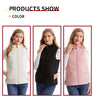 Women's Winter Smart Heated Vest, 11-Zone Heated Vest, USB-Powered Solid-Color Hooded Jacket, Casual, Sports, and Outdoor Warmth