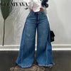 Women Streetwear Washed Denim loose Pants Jeans Autumn Winter Loose Safari Style Cargo Harem Hip Hop Jean